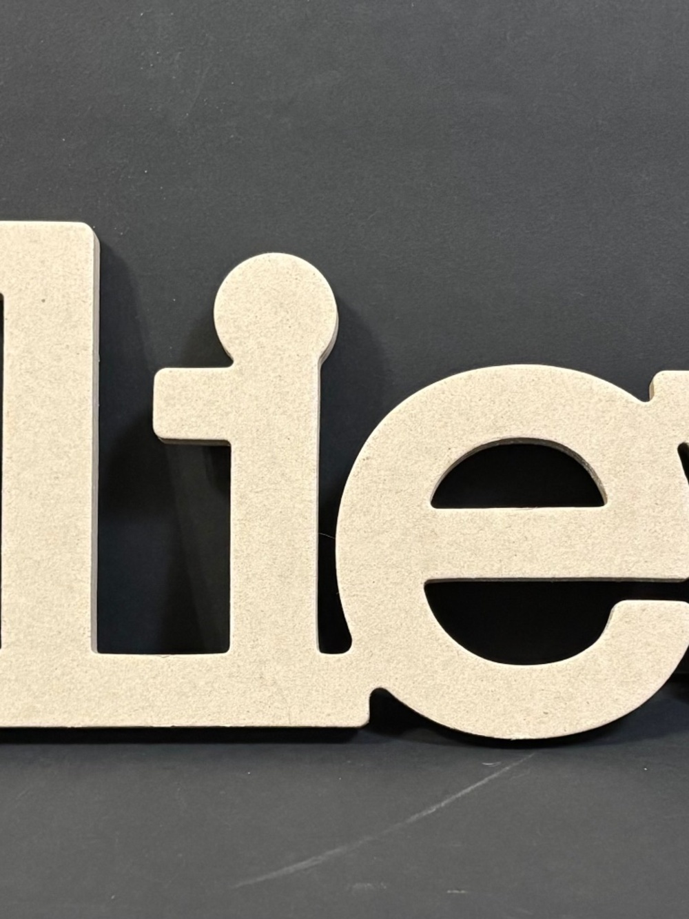 NEW Hobby Lobby Chipdecor Believe Sign 21” x 5”.